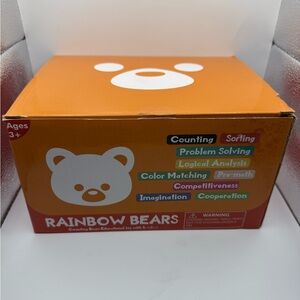 Rainbow Bears Educational Toy Set - Orange Color Matching, Counting, Sorting ETC